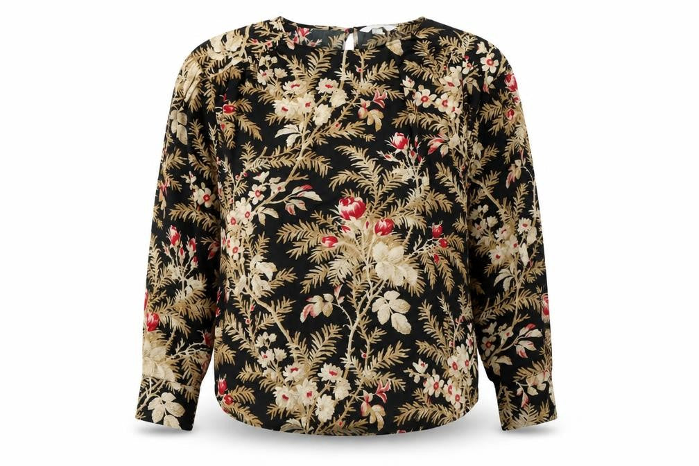 Womens UK Size M H&M Black Tunic Blouse