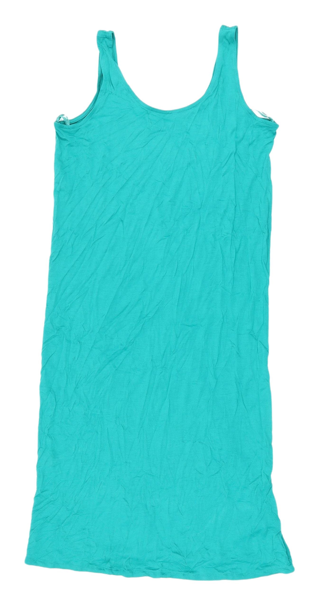 Womens UK Size S Marks and Spencer Green Basic Tank
