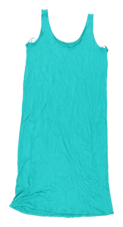 Womens UK Size S Marks and Spencer Green Basic Tank