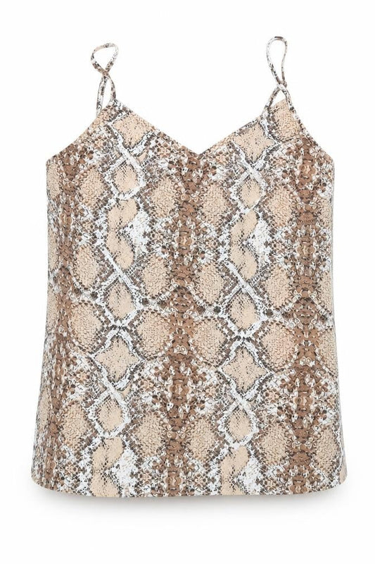 Front view of Marks & Spencer Beige Animal Print Camisole, size 8
