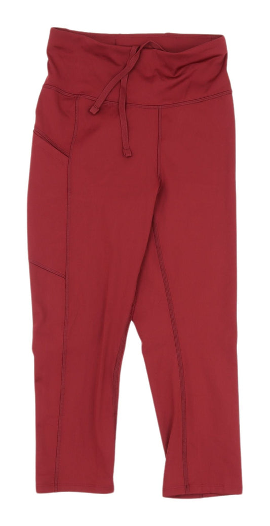 Marks and Spencer Women's Red Cropped Trousers, Size S
