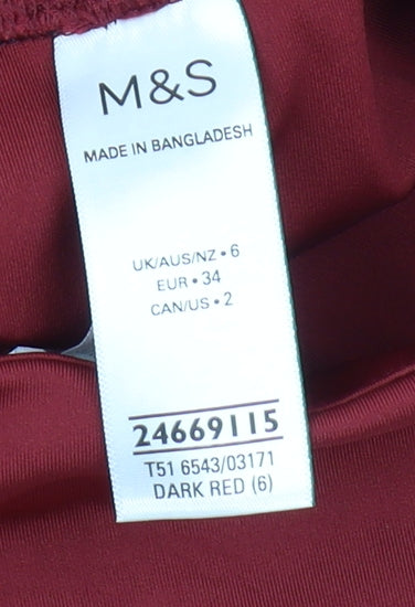 Marks and Spencer Women's Red Cropped Trousers, Size S