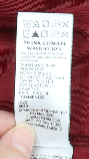 Marks and Spencer Women's Red Cropped Trousers, Size 8