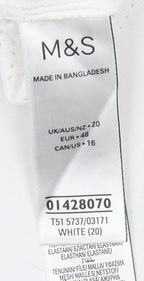 Marks and Spencer Women White Tank Top Size 20