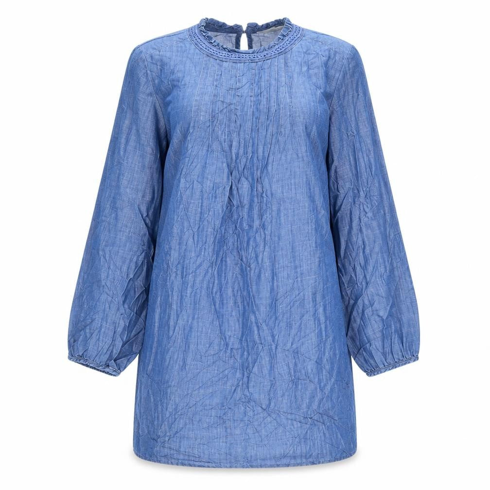 Marks and Spencer Blue Chambray Long Sleeve Dress