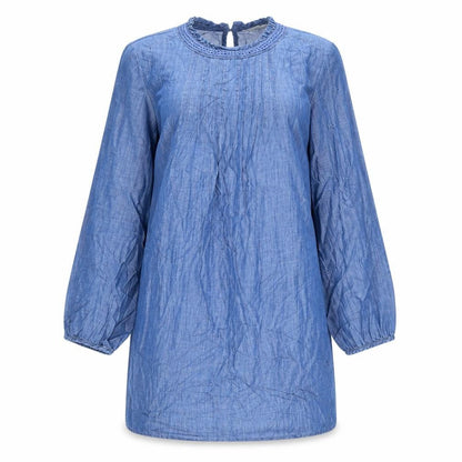 Marks and Spencer Blue Chambray Long Sleeve Dress