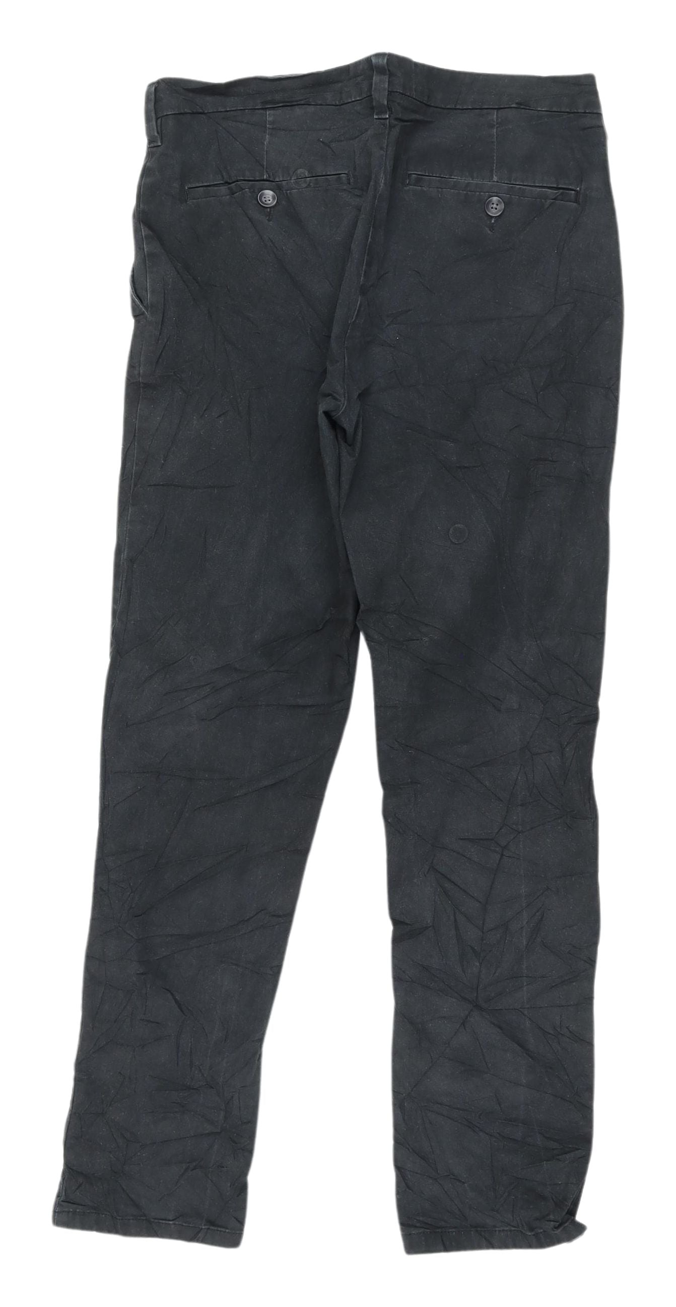 Marks and Spencer Black Chino Trousers, Size 30