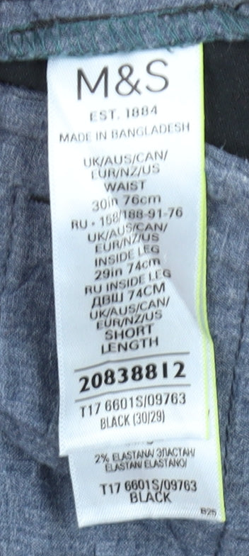 Marks and Spencer Black Chino Trousers, Size 30