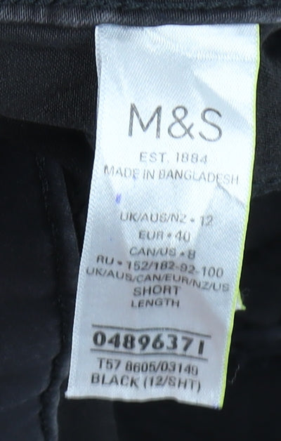 Womens UK Size 12 Marks and Spencer Regular Fit Skinny Black Jeans