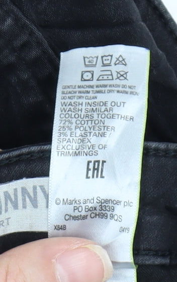 Womens UK Size 12 Marks and Spencer Regular Fit Skinny Black Jeans