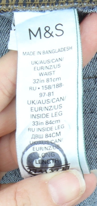 Marks and Spencer Men's Blue Straight Jeans