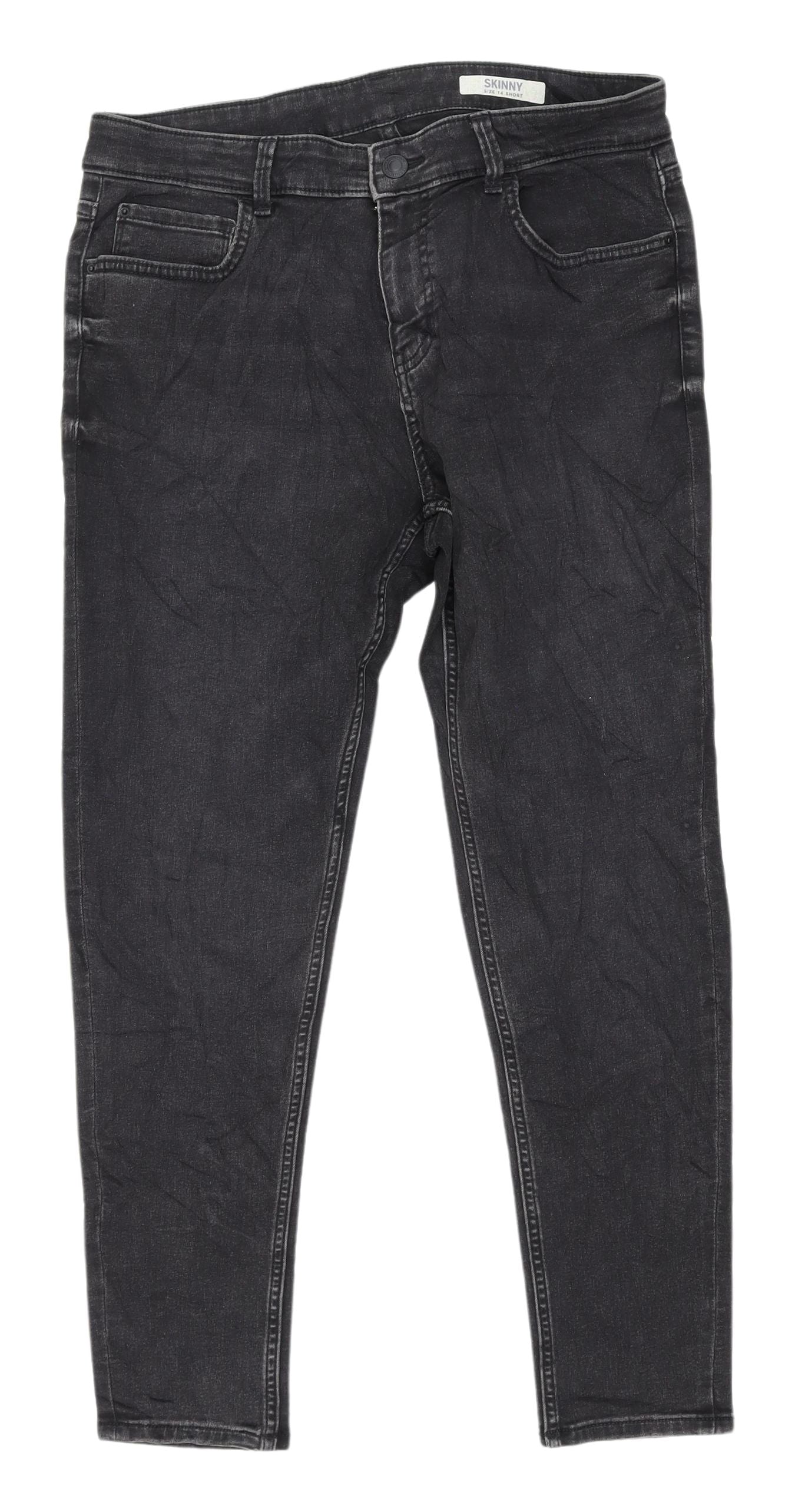 Womens UK Size 14 Marks and Spencer Regular Fit Skinny Black Jeans