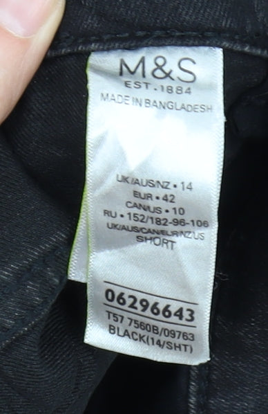 Womens UK Size 14 Marks and Spencer Regular Fit Skinny Black Jeans