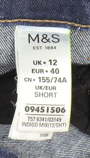Womens UK Size 12 Marks and Spencer Slim Fit Skinny Blue Jeans