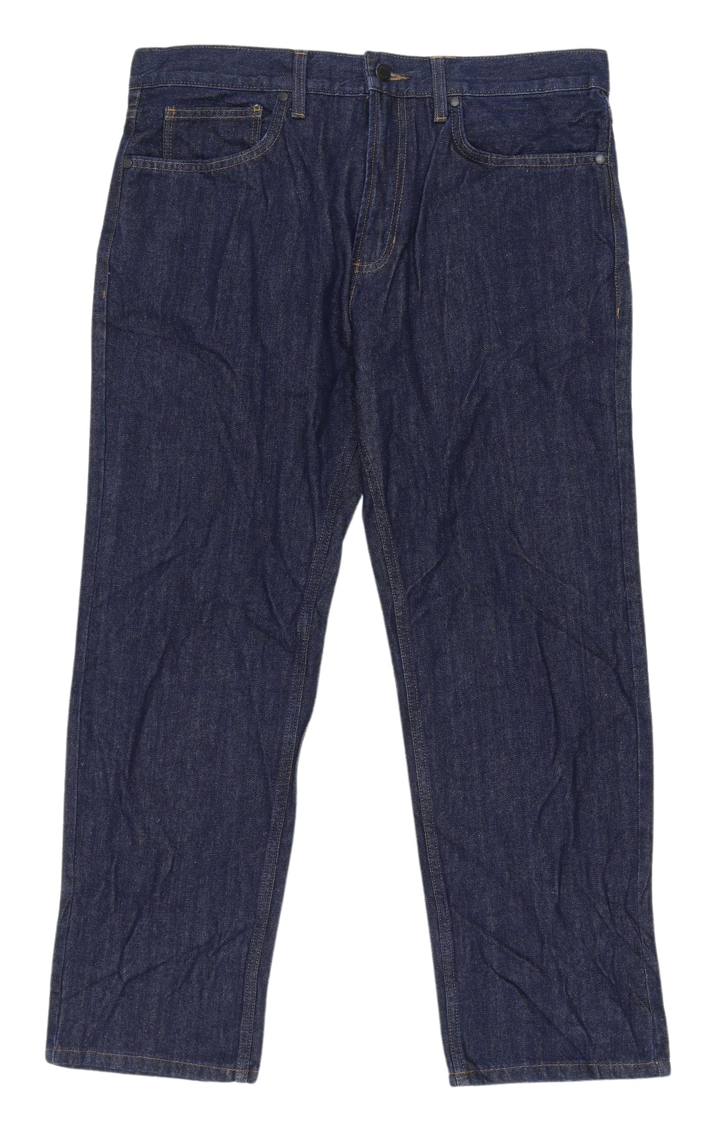 Womens UK Size 12 Marks and Spencer Regular Fit Straight Blue Jeans