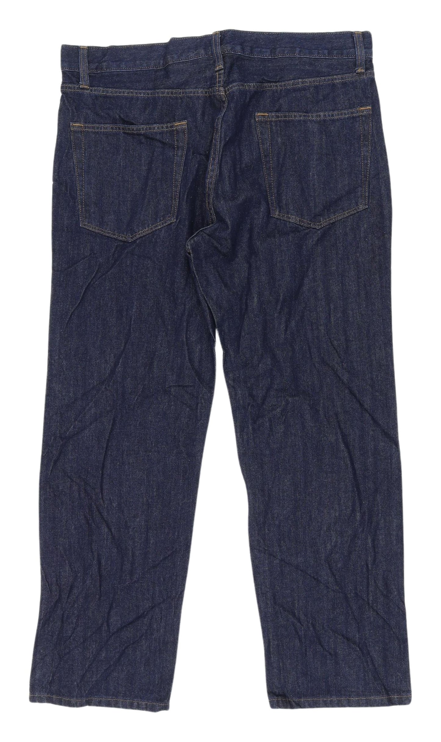 Womens UK Size 12 Marks and Spencer Regular Fit Straight Blue Jeans