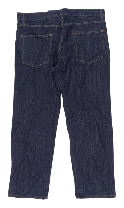 Womens UK Size 12 Marks and Spencer Regular Fit Straight Blue Jeans