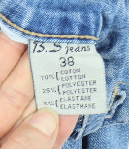 B.S Jeans Women's Blue Slim Fit Distressed Jeans - Size 10