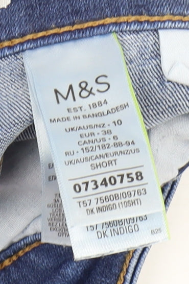 Womens UK Size 10 Marks and Spencer Slim Fit Skinny Blue Jeans
