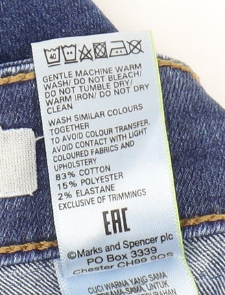 Womens UK Size 10 Marks and Spencer Slim Fit Skinny Blue Jeans