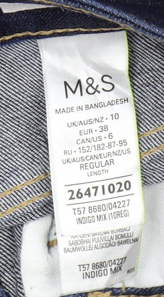 Womens UK Size 10 Marks and Spencer Regular Fit Skinny Blue Jeans