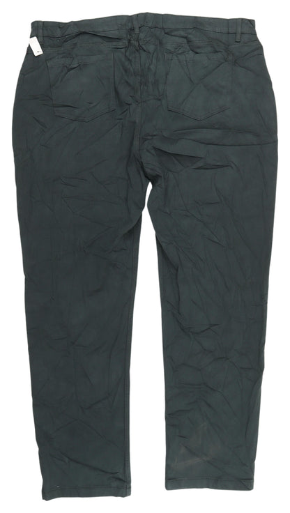 Womens UK Size 3XS Marks and Spencer Regular Fit Straight Green Jeans