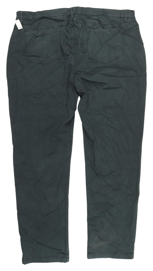 Womens UK Size 3XS Marks and Spencer Regular Fit Straight Green Jeans