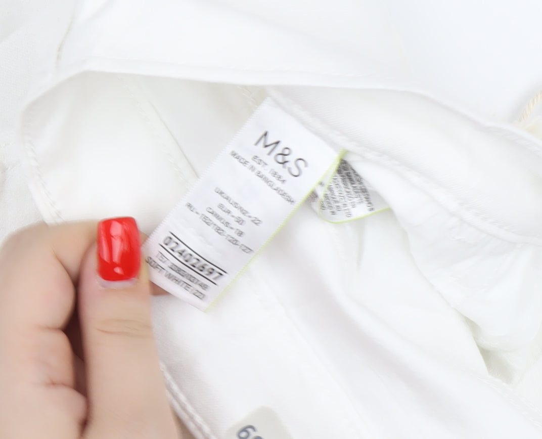 Marks and Spencer Women's White Shorts Size 22