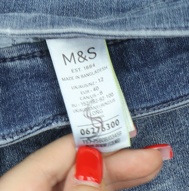 Womens UK Size 12 Marks and Spencer Slim Fit Skinny Blue Jeans