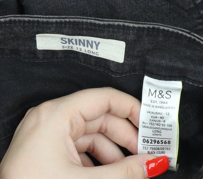 Womens UK Size 12 Marks and Spencer Regular Fit Skinny Black Jeans
