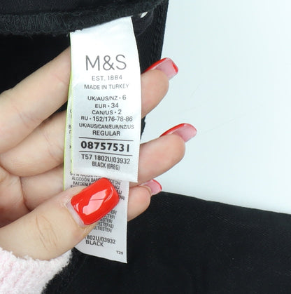 Womens UK Size 6 Marks and Spencer Regular Fit Skinny Black Jeans