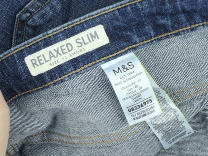 Womens UK Size 32 Marks and Spencer Relaxed Fit Slim Blue Jeans
