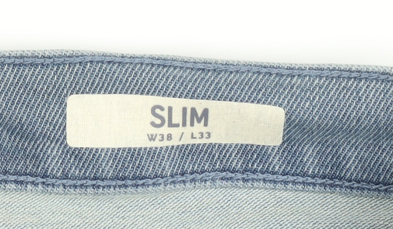 Marks and Spencer Men's Slim Fit Light Blue Jeans