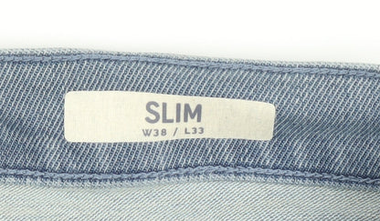 Marks and Spencer Men's Slim Fit Light Blue Jeans