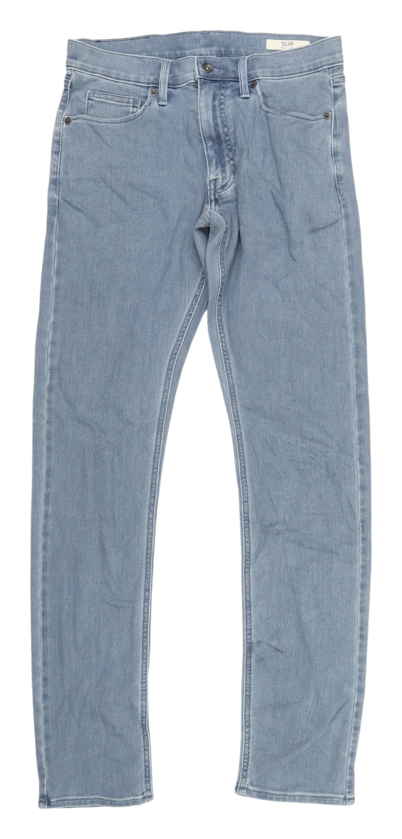 Marks and Spencer Men's Slim Fit Light Blue Jeans, Size 30