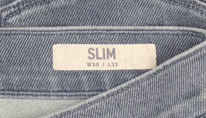 Marks and Spencer Men's Slim Fit Light Blue Jeans, Size 30