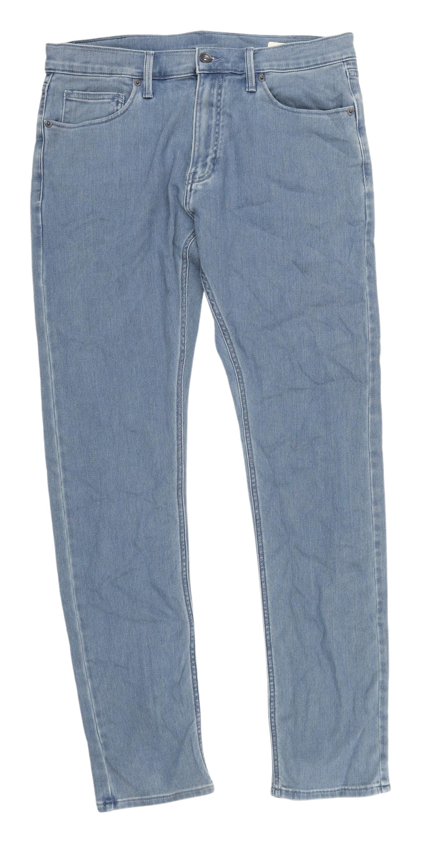 Marks and Spencer Men's Slim Fit Blue Jeans L