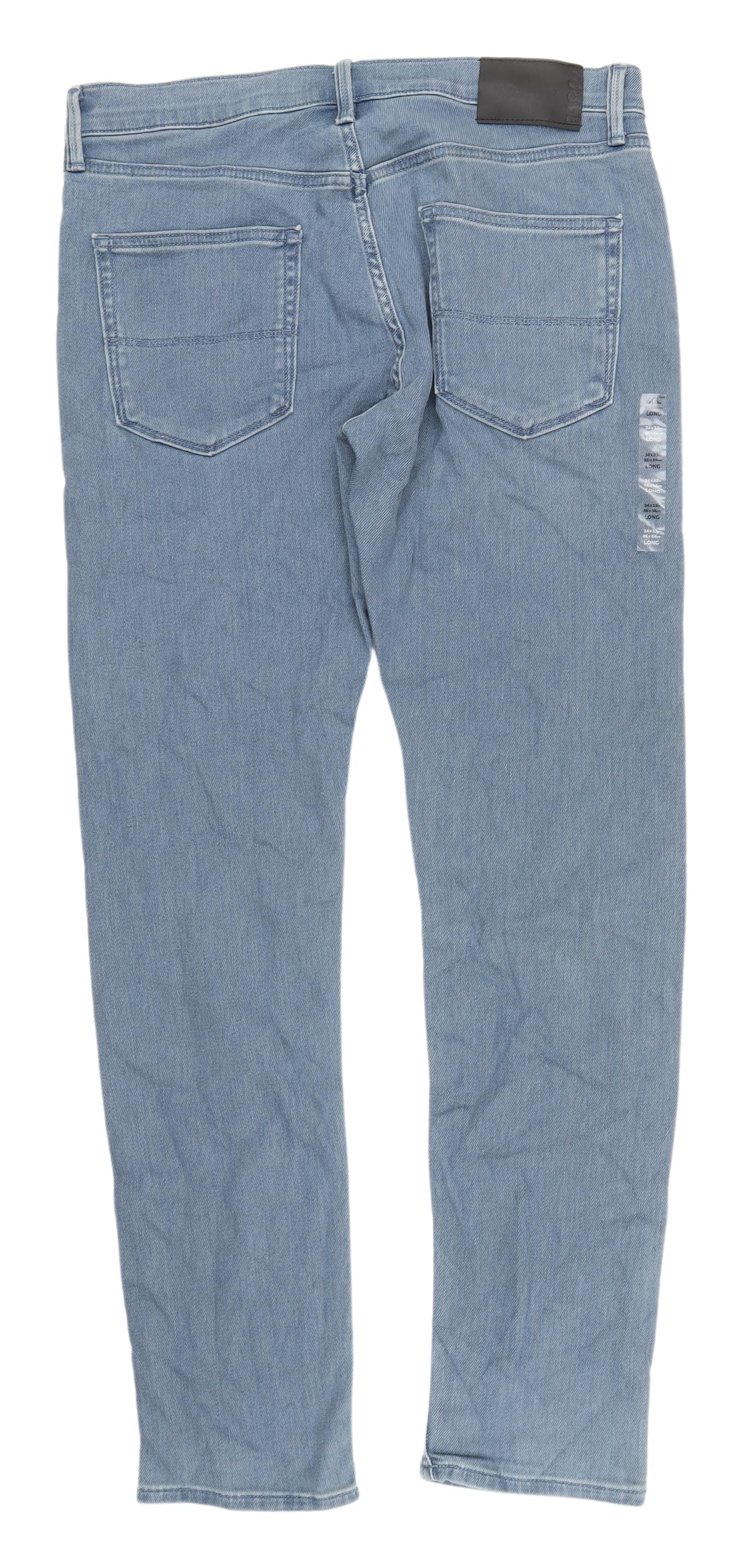 Marks and Spencer Men's Slim Fit Blue Jeans L