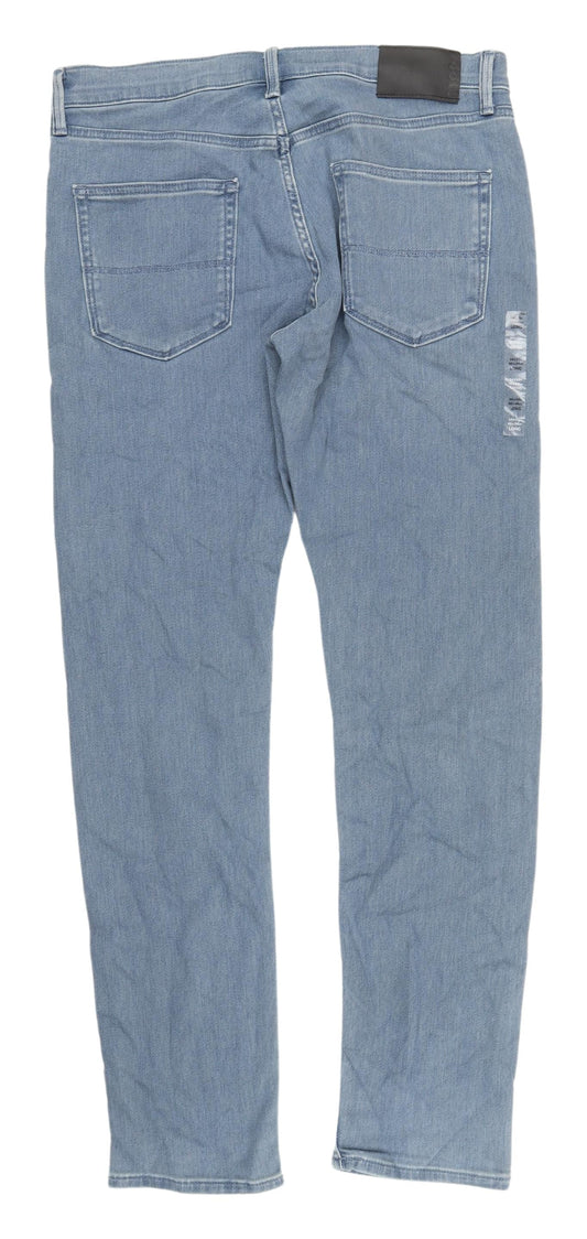 Marks and Spencer Men's Slim Fit Blue Jeans L