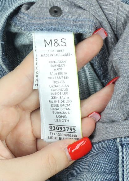 Marks and Spencer Men's Slim Fit Blue Jeans L