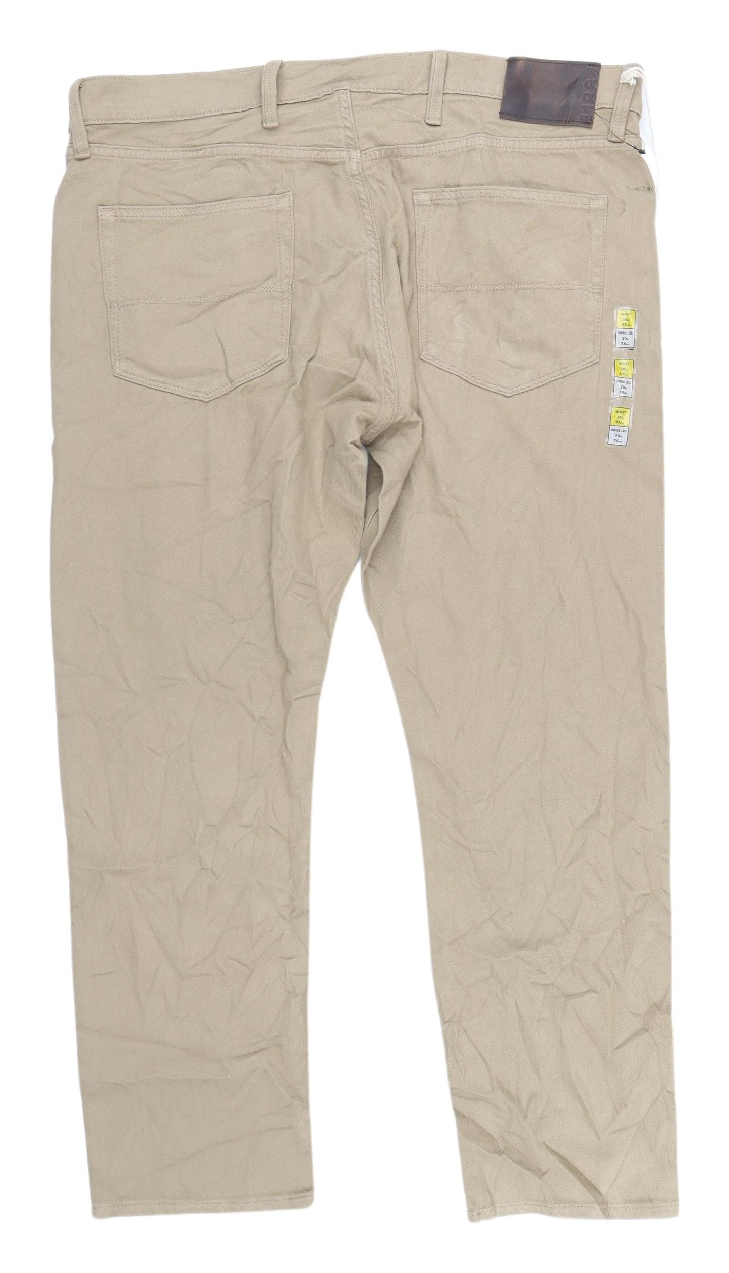 Marks & Spencer Men's Beige Slim Straight Jeans Size 38