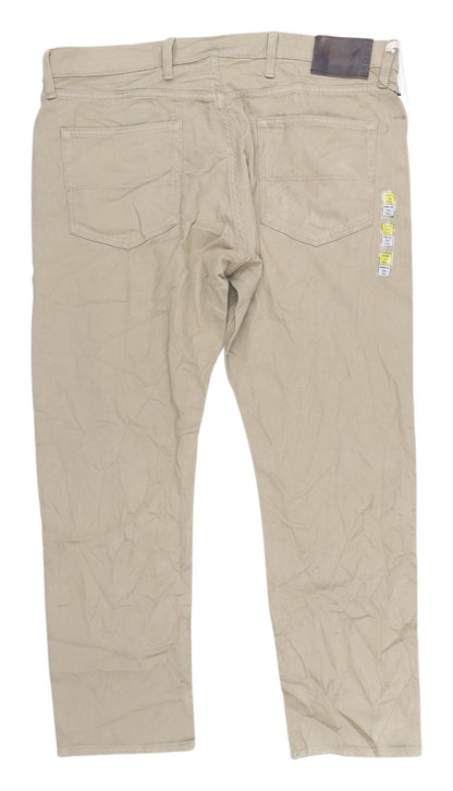 Marks & Spencer Men's Beige Slim Straight Jeans Size 38