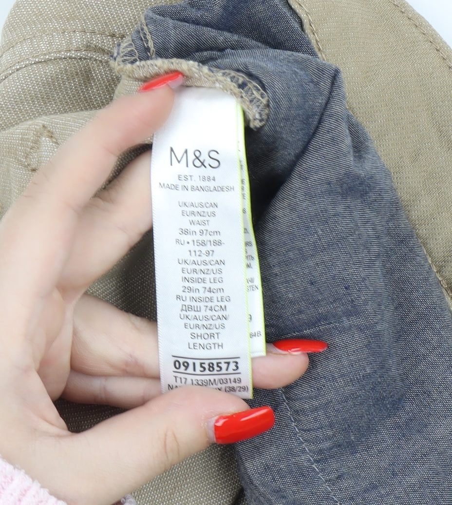 Marks & Spencer Men's Beige Slim Straight Jeans Size 38