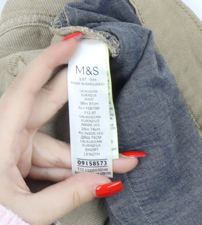 Marks & Spencer Men's Beige Slim Straight Jeans Size 38