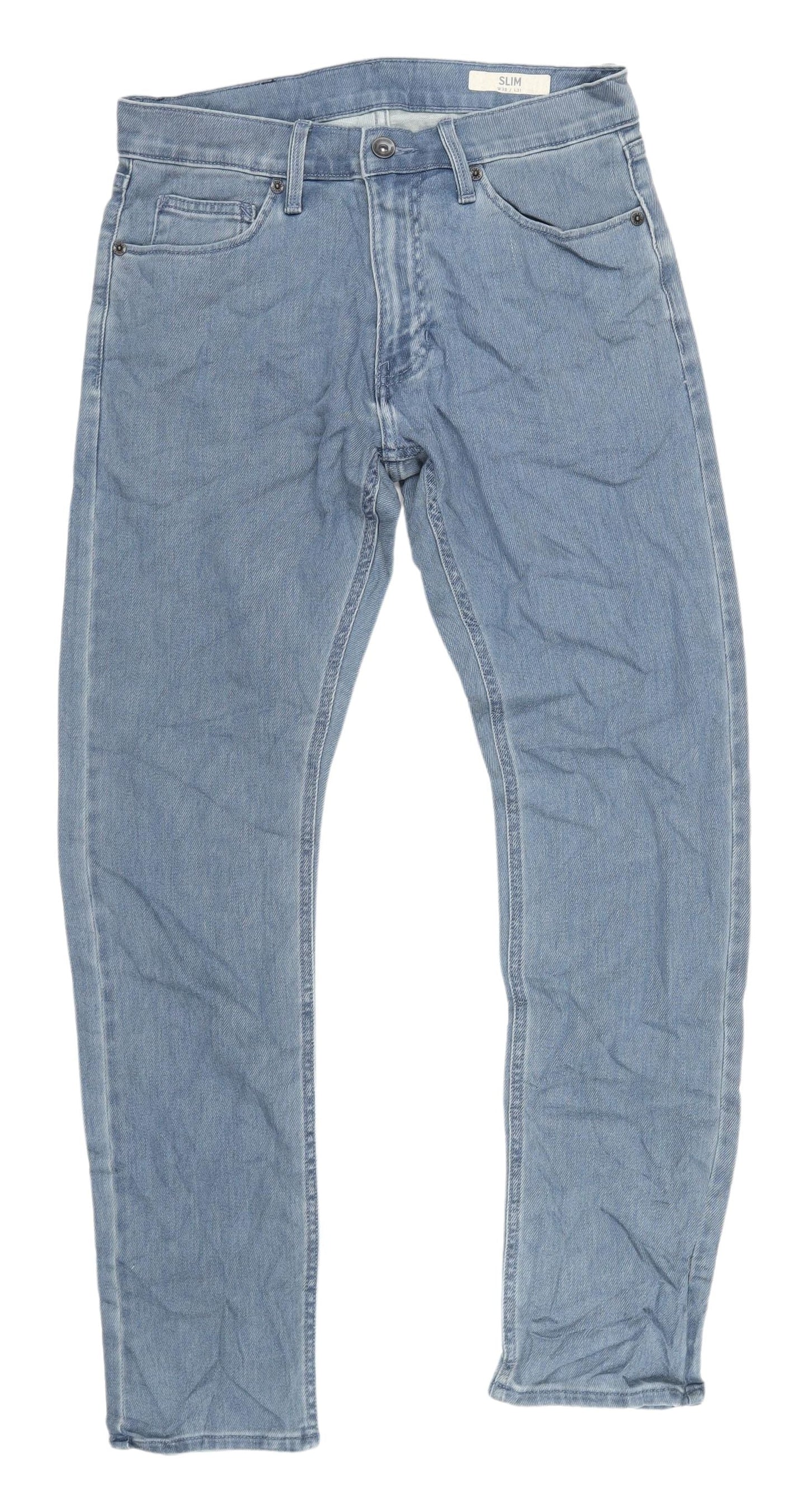 Marks and Spencer Men's Light Blue Slim Jeans