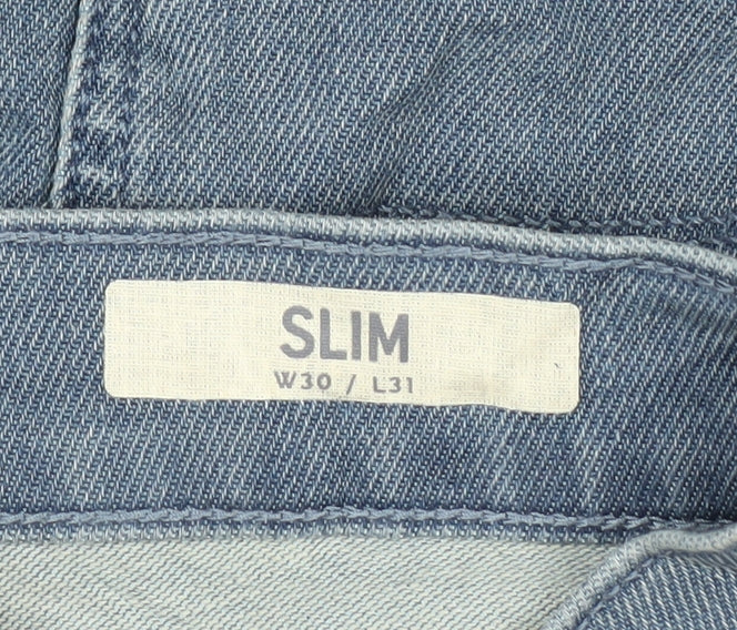 Marks and Spencer Men's Light Blue Slim Jeans