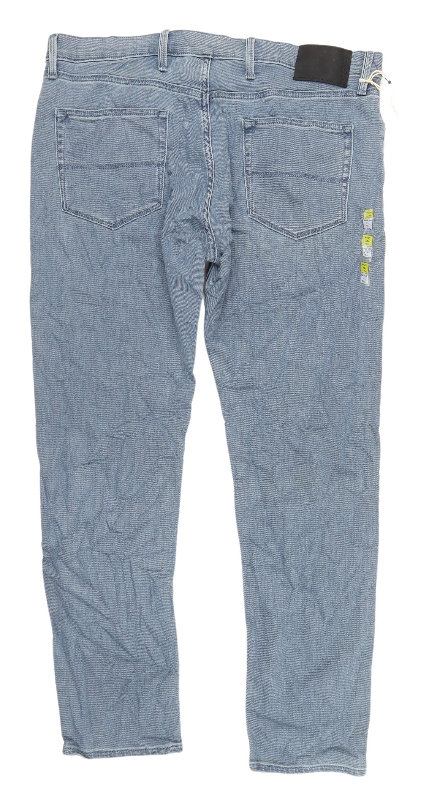 Marks and Spencer Men's Light Blue Slim Jeans, Size 38