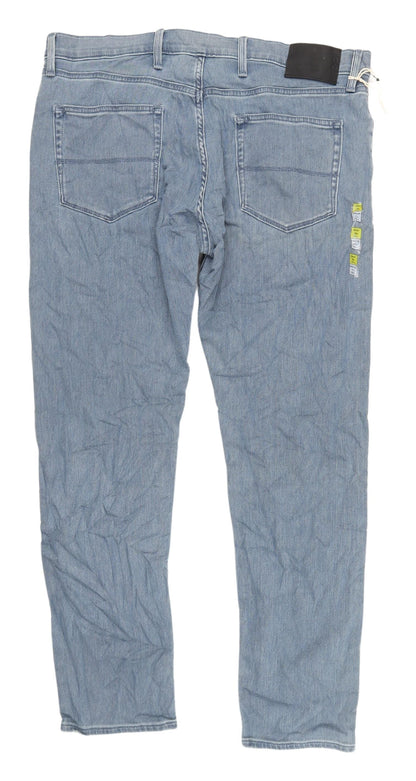 Marks and Spencer Men's Light Blue Slim Jeans, Size 38
