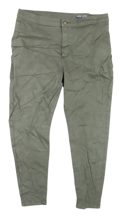 Womens UK Size 18 Marks and Spencer Extra-Slim Fit Skinny Green Jeans