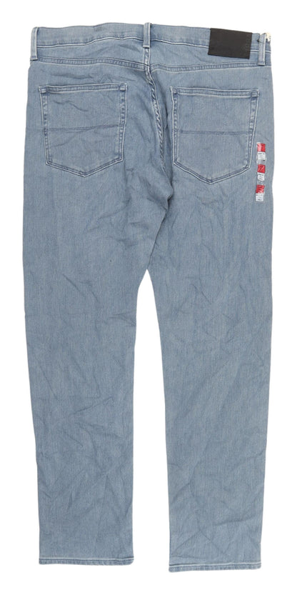 Marks and Spencer Men's Blue Straight Jeans, Size 36
